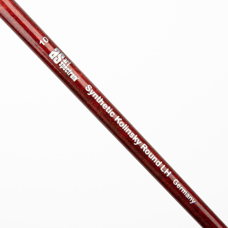 White Smoke Art Spectrum Brush Synthetic Kolinsky Long Handle - Round Size - 10 Paint Brushes