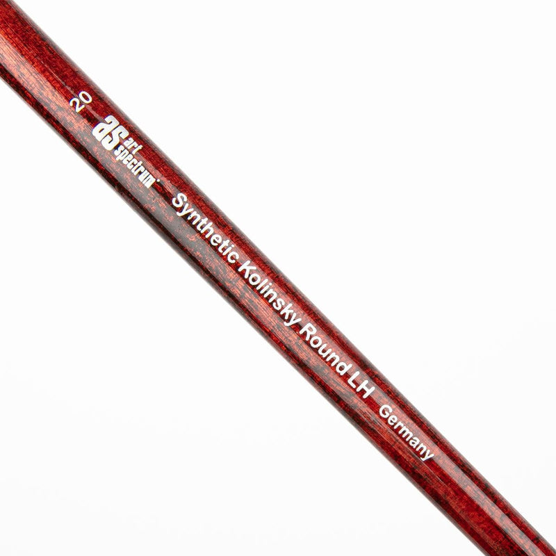 Sienna Art Spectrum Brush Synthetic Kolinsky Long Handle - Round Size - 20 Paint Brushes