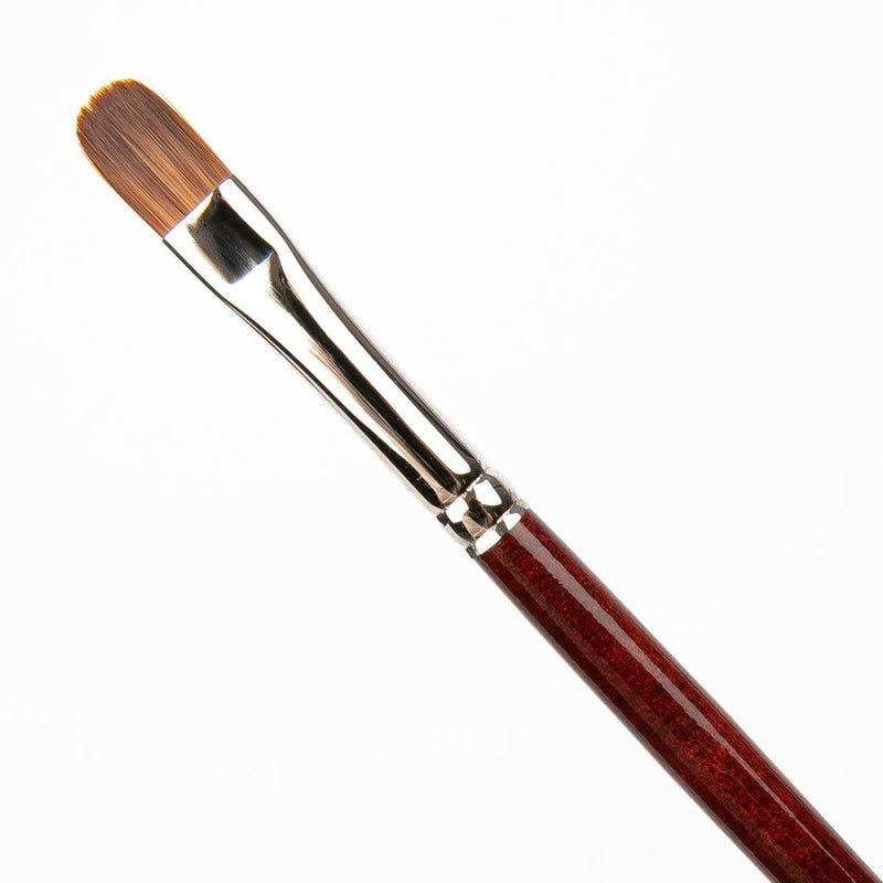 Saddle Brown Art Spectrum Brush Synthetic Kolinsky Long Handle - Filbert Size - 8 Paint Brushes