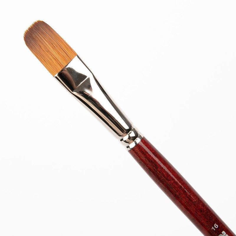 Saddle Brown Art Spectrum Brush Synthetic Kolinsky Long Handle - Filbert Size - 16 Paint Brushes