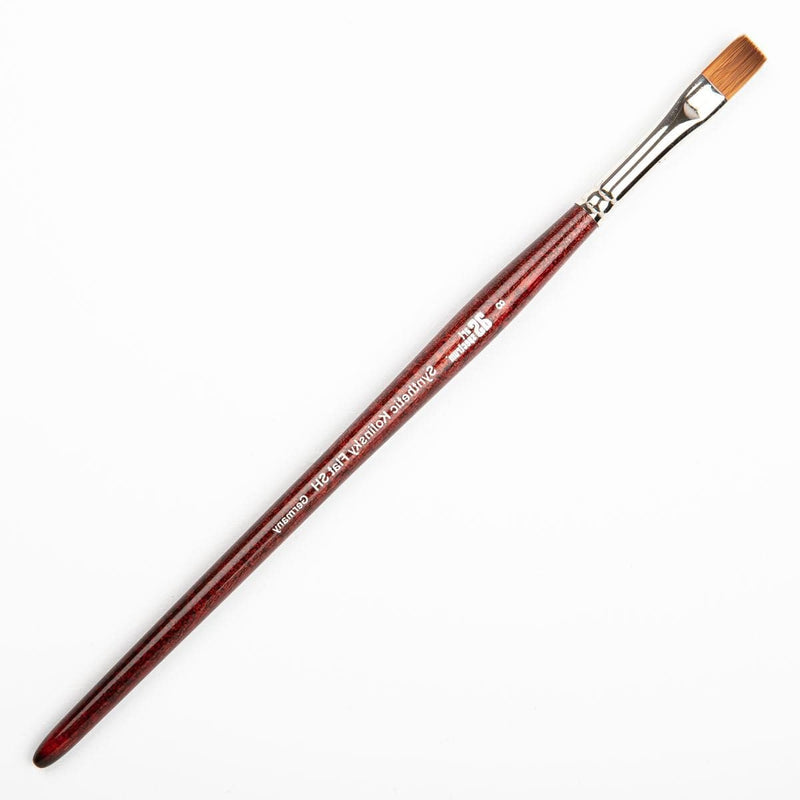 White Smoke Art Spectrum Brush Synthetic Kolinsky Flat - Short Handle Size - 8 Paint Brushes