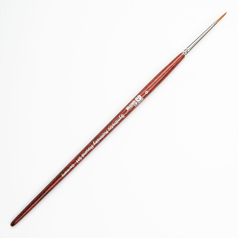 White Smoke Art Spectrum Brush Synthetic Kolinsky Round - Short Handle Size - 0 Paint Brushes