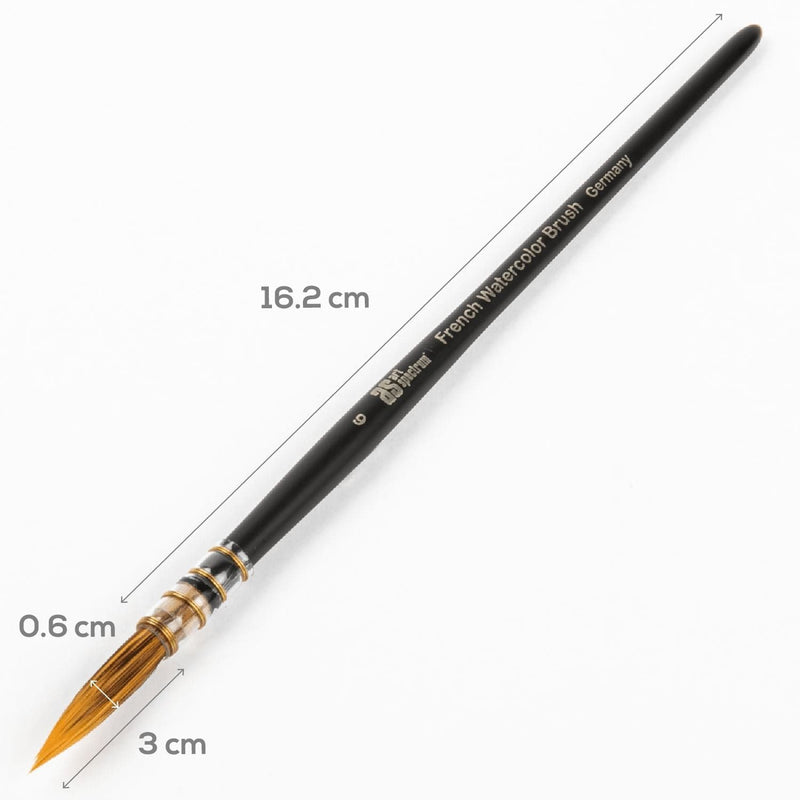 White Smoke Art Spectrum Brush French Watercolour Size - 6 Paint Brushes