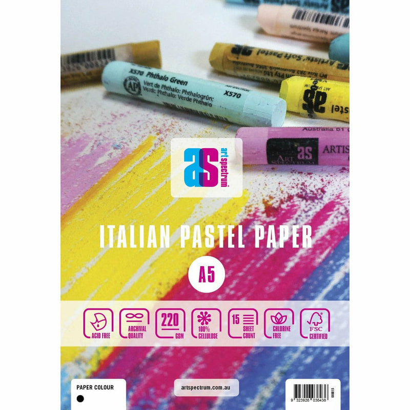 Goldenrod Art Spectrum  Pastel Pad A5 - Black 15 Sheets Pads