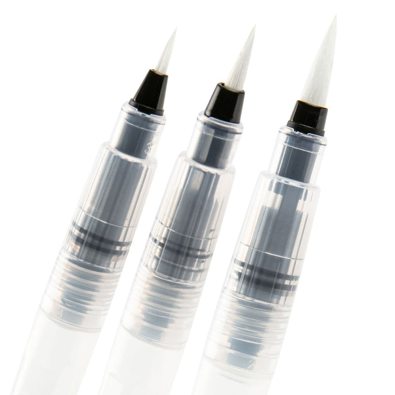 Light Gray Art Spectrum Aqua Brush Sets - Round Tips - Small, Medium & Large Paint Brushes