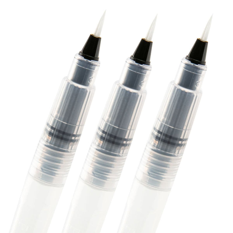 Beige Art Spectrum Aqua Brush Sets - 3 Round Tips - Small Paint Brushes