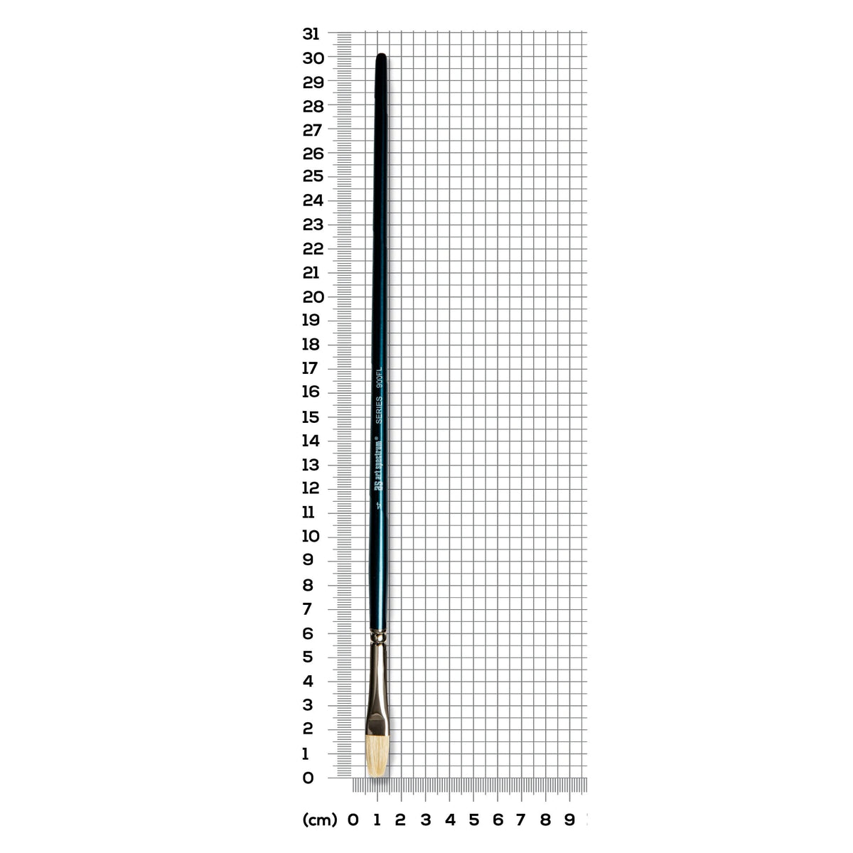 Dark Gray Art Spectrum Brush Series 900 Interlocked Hog Bristle - Bright Size - 4 Paint Brushes