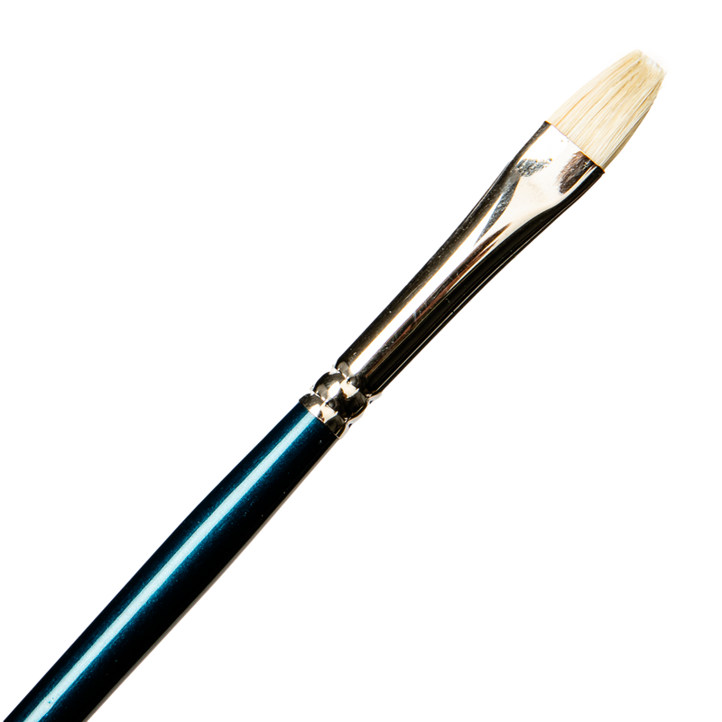 Black Art Spectrum Brush Series 900 Interlocked Hog Bristle - Bright Size - 4 Paint Brushes