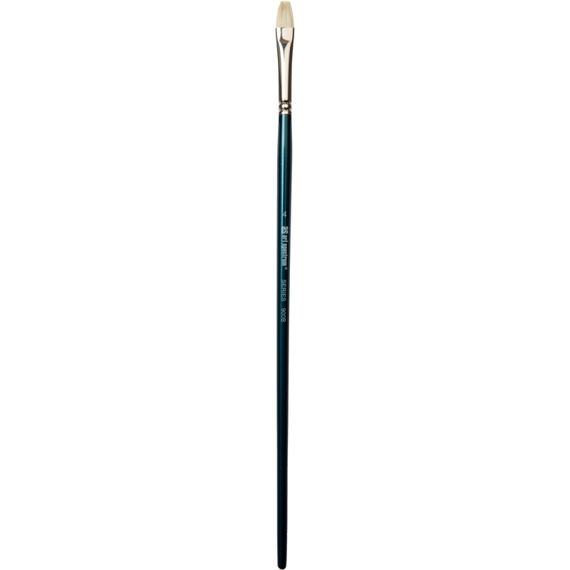 Dark Slate Gray Art Spectrum Brush Series 900 Interlocked Hog Bristle - Bright Size - 4 Paint Brushes