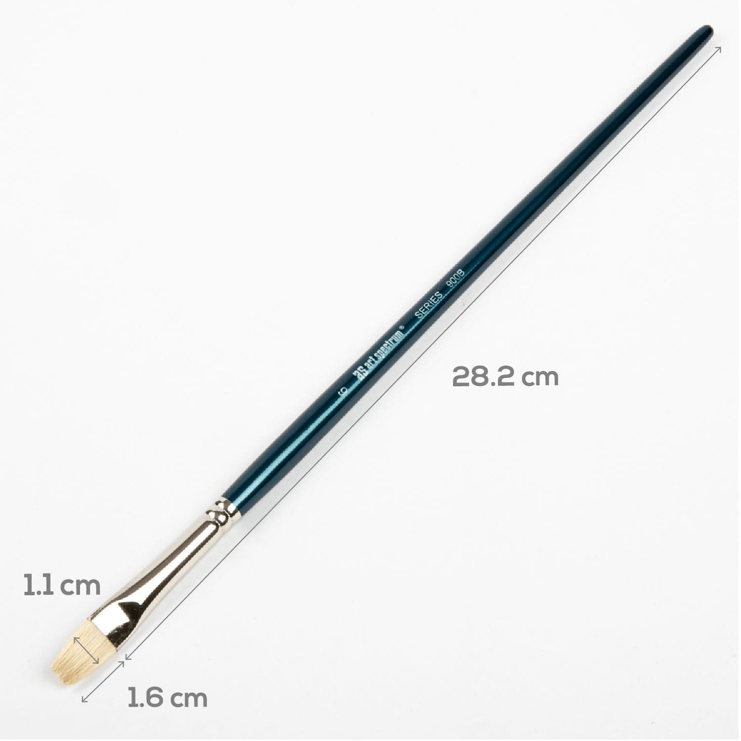 White Smoke Art Spectrum Brush Series 900 Interlocked Hog Bristle - Bright Size - 6 Paint Brushes