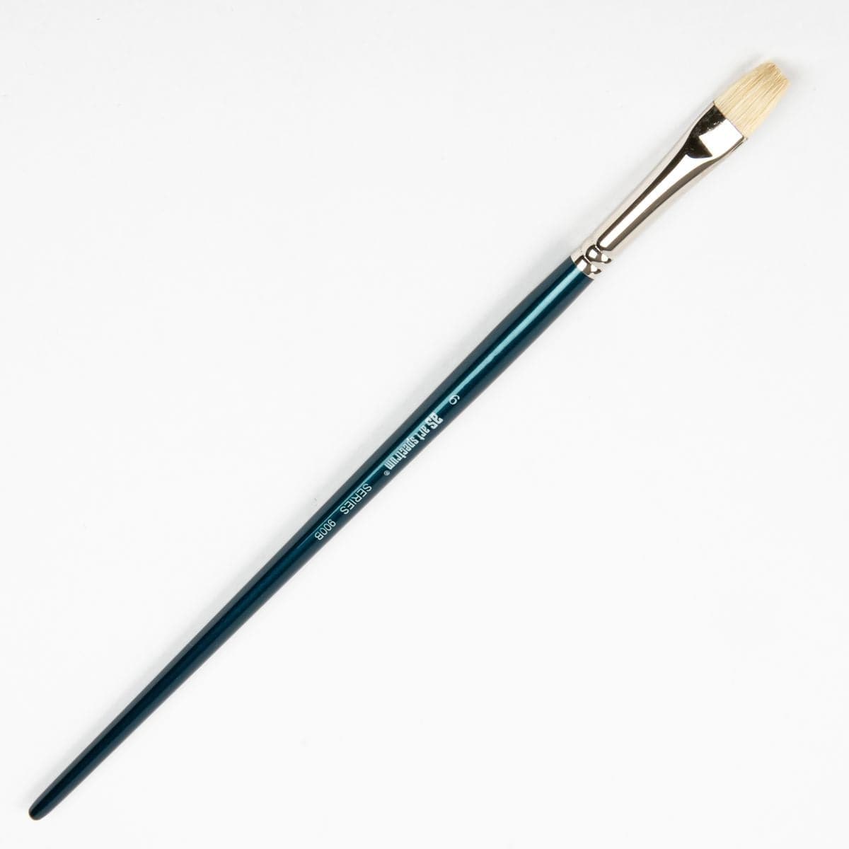 White Smoke Art Spectrum Brush Series 900 Interlocked Hog Bristle - Bright Size - 6 Paint Brushes