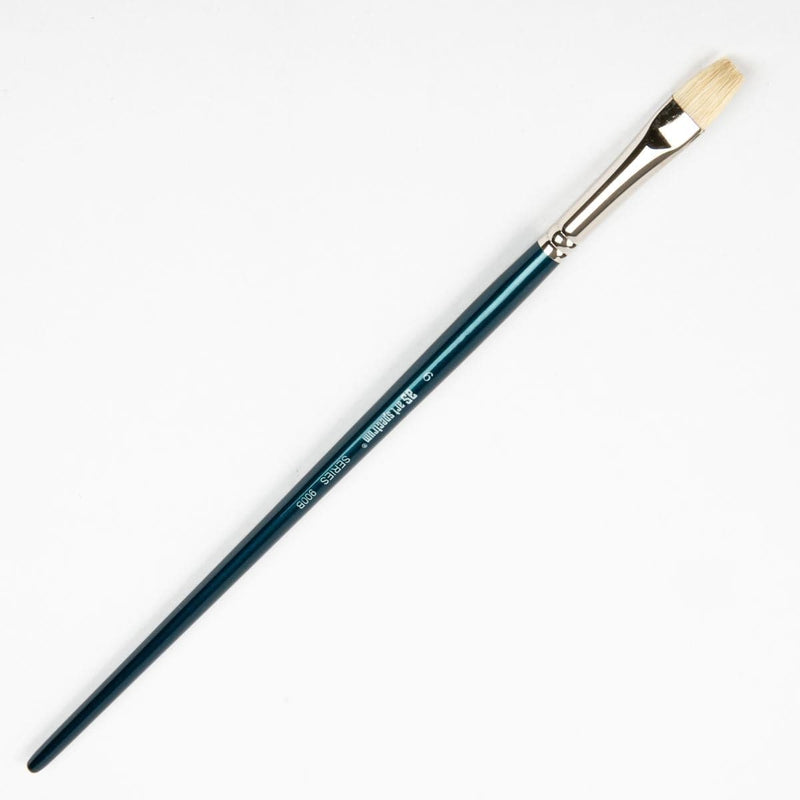 White Smoke Art Spectrum Brush Series 900 Interlocked Hog Bristle - Bright Size - 6 Paint Brushes