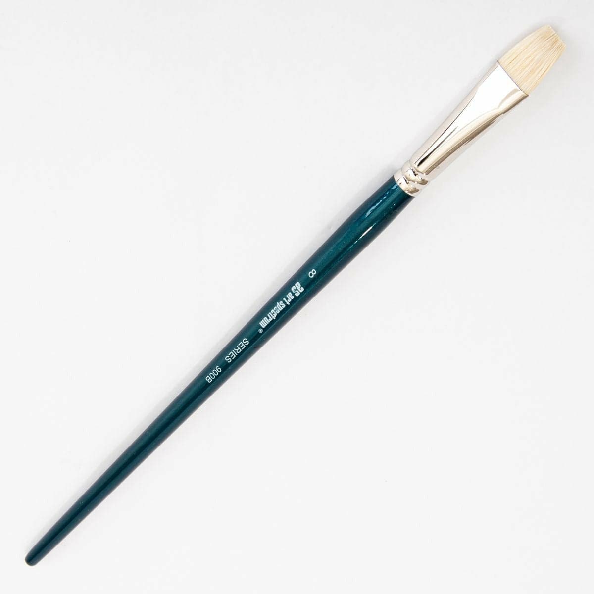 White Smoke Art Spectrum Brush Series 900 Interlocked Hog Bristle - Bright Size - 8 Paint Brushes