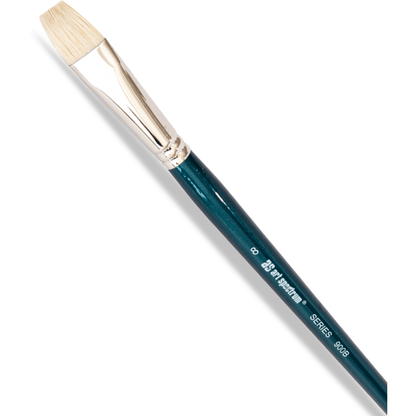 Dark Slate Gray Art Spectrum Brush Series 900 Interlocked Hog Bristle - Bright Size - 8 Paint Brushes