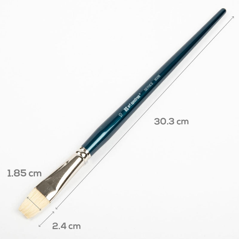 White Smoke Art Spectrum Brush Series 900 Interlocked Hog Bristle - Bright Size - 10 Paint Brushes