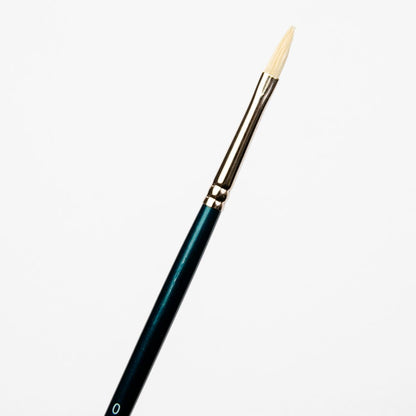 White Smoke Art Spectrum Brush Series 900 Interlocked Hog Bristle - Filbert Size - 0 Paint Brushes