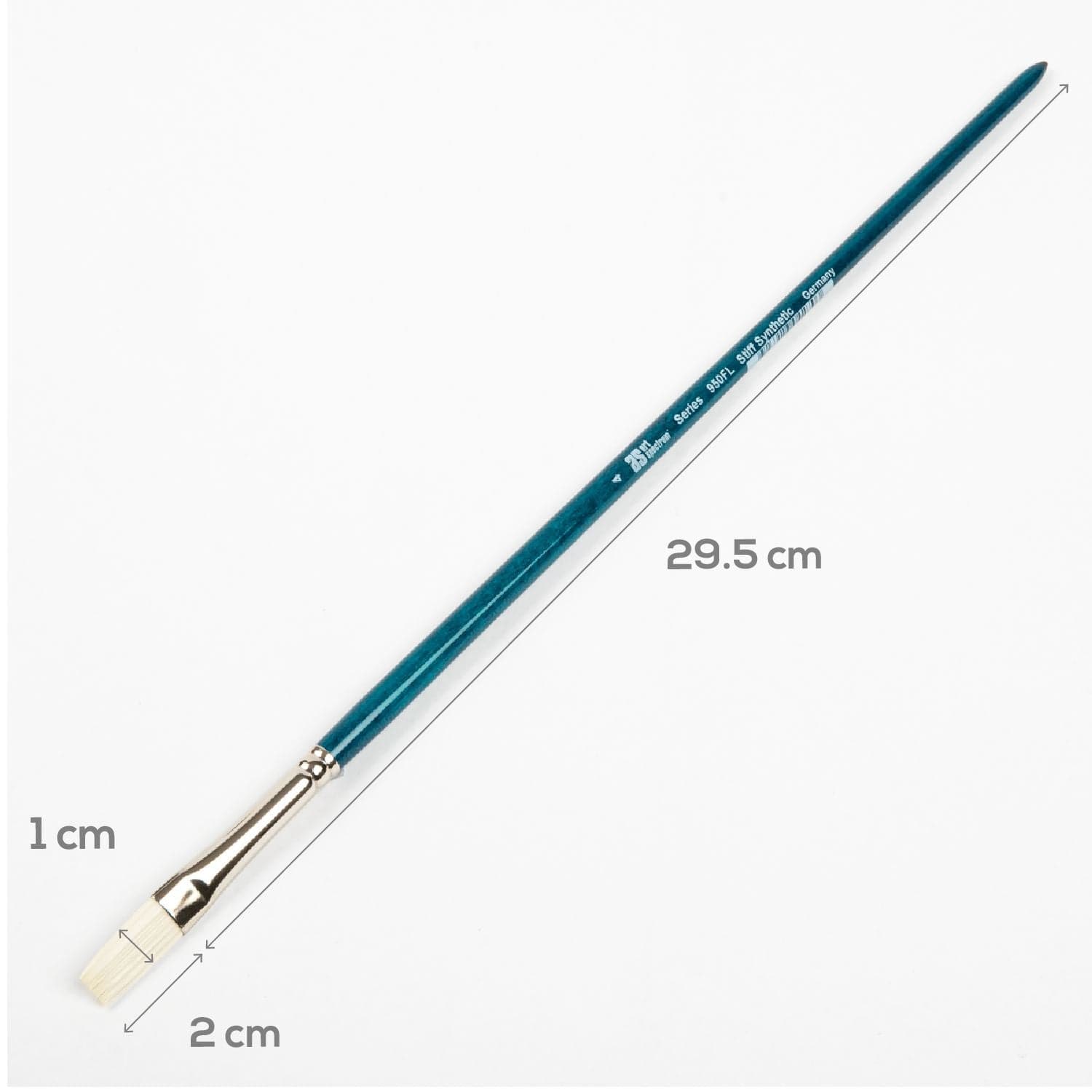 White Smoke Art Spectrum Series 950 Stiff Synthetic Brush Flat Size - 4 Paint Brushes