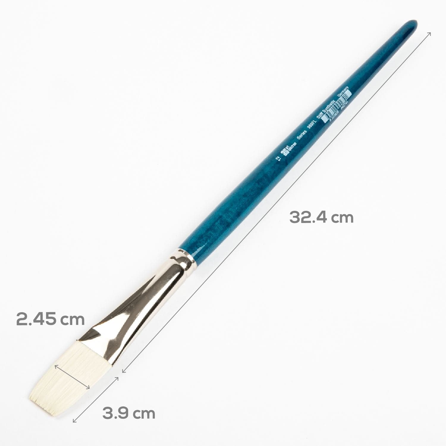 White Smoke Art Spectrum Series 950 Stiff Synthetic Brush Flat Size - 12 Paint Brushes