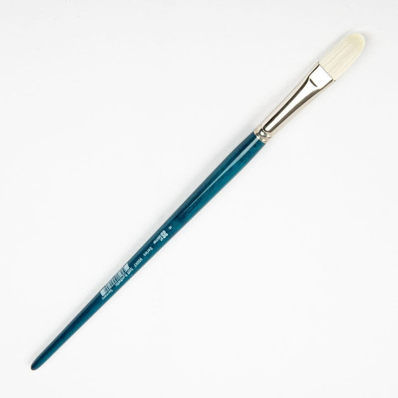White Smoke Art Spectrum Series 950 Stiff Synthetic Brush Filbert Size - 8 Paint Brushes