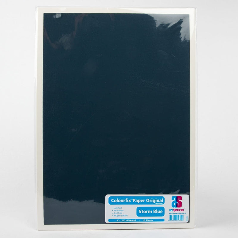 Dark Slate Gray Art Spectrum  Colourfix Original A3 340G Storm Blue - Pack Of 10 Pads