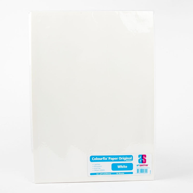 White Smoke Art Spectrum  Colourfix Original A3 340G White - Pack Of 10 Pads
