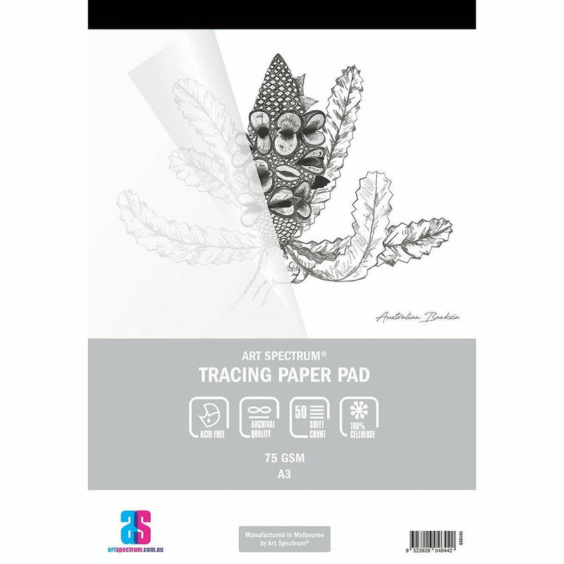 Gray Art Spectrum  Tracing Pad A3 75GSM - 50 Sheets Pads