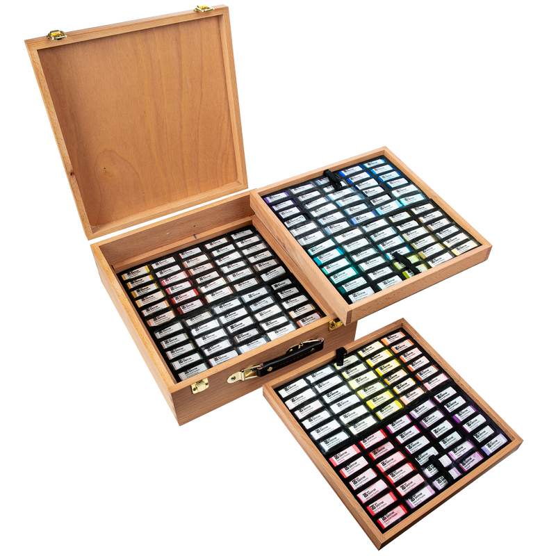 Rosy Brown Art Spectrum Extra Soft Square Pastel Set Of 180 Pastels & Charcoal