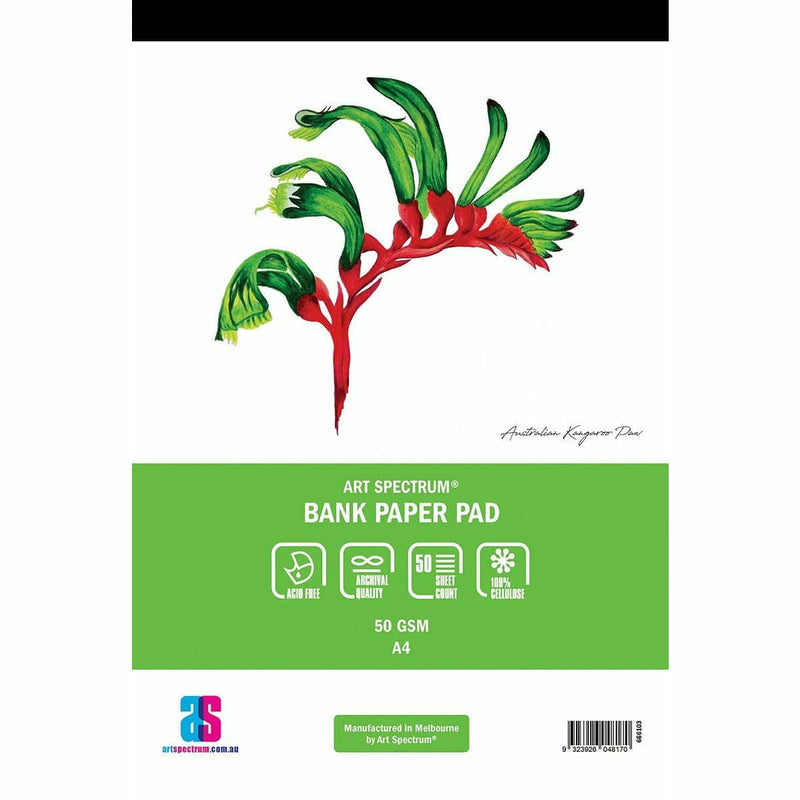 Olive Drab Art Spectrum  Bank Pad A4 50GSM - 50 Sheets Pads