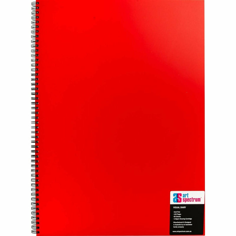 Red Art Spectrum  Visual Diary 60 Sheet Red A3 Pads