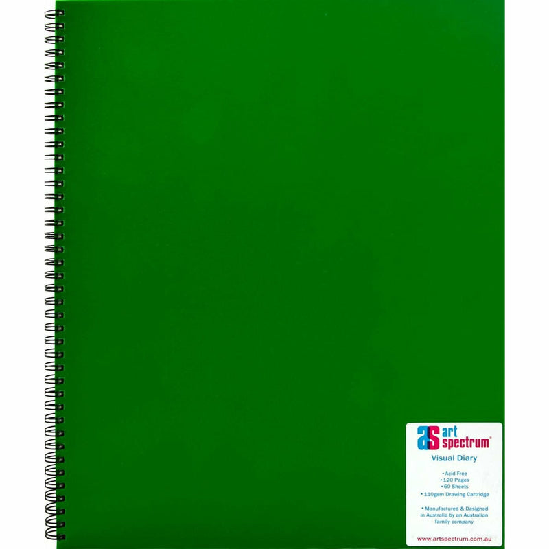 Dark Green Art Spectrum  Visual Diary 60 Sheet Light Green 11X14" Pads