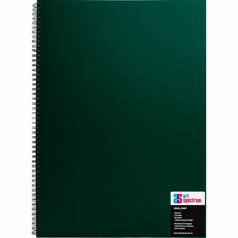 Black Art Spectrum  Visual Diary 60 Sheet Bottle Green A3 Pads