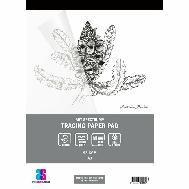 Slate Gray Art Spectrum  Tracing Pad A3 95GSM - 50 Sheets Pads