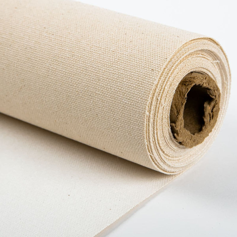 Light Gray Art Spectrum Primed Cotton Canvas  Mini ROLL (5mt)    8oz 18" WIDE Canvas and Painting Surfaces