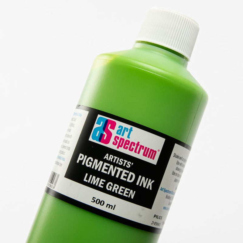 Dark Olive Green Art Spectrum  Pigmented Ink 500mL Lime Green Inks