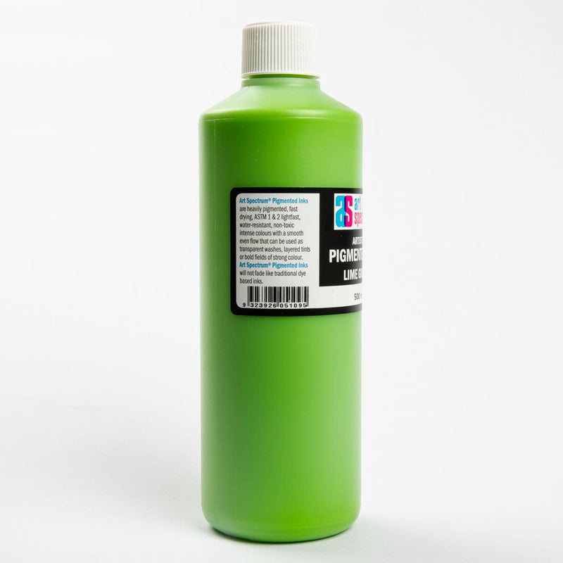 White Smoke Art Spectrum  Pigmented Ink 500mL Lime Green Inks
