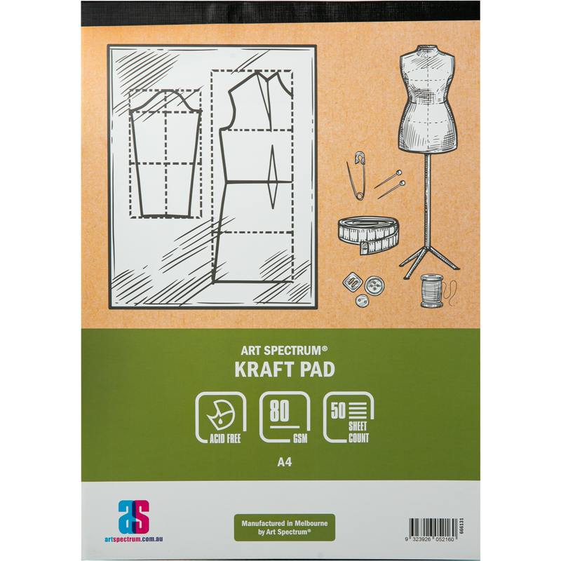 Light Gray Art Spectrum  Kraft Pad A4 80GSM - 50 Sheets Pads