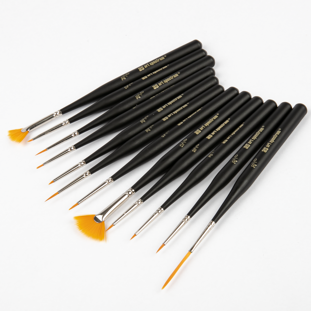 Dark Slate Gray Art Spectrum Studio Series Golden Synthetic Extra Fine Detail Brush Set - Set Of 12 Brushes Paint Brushes