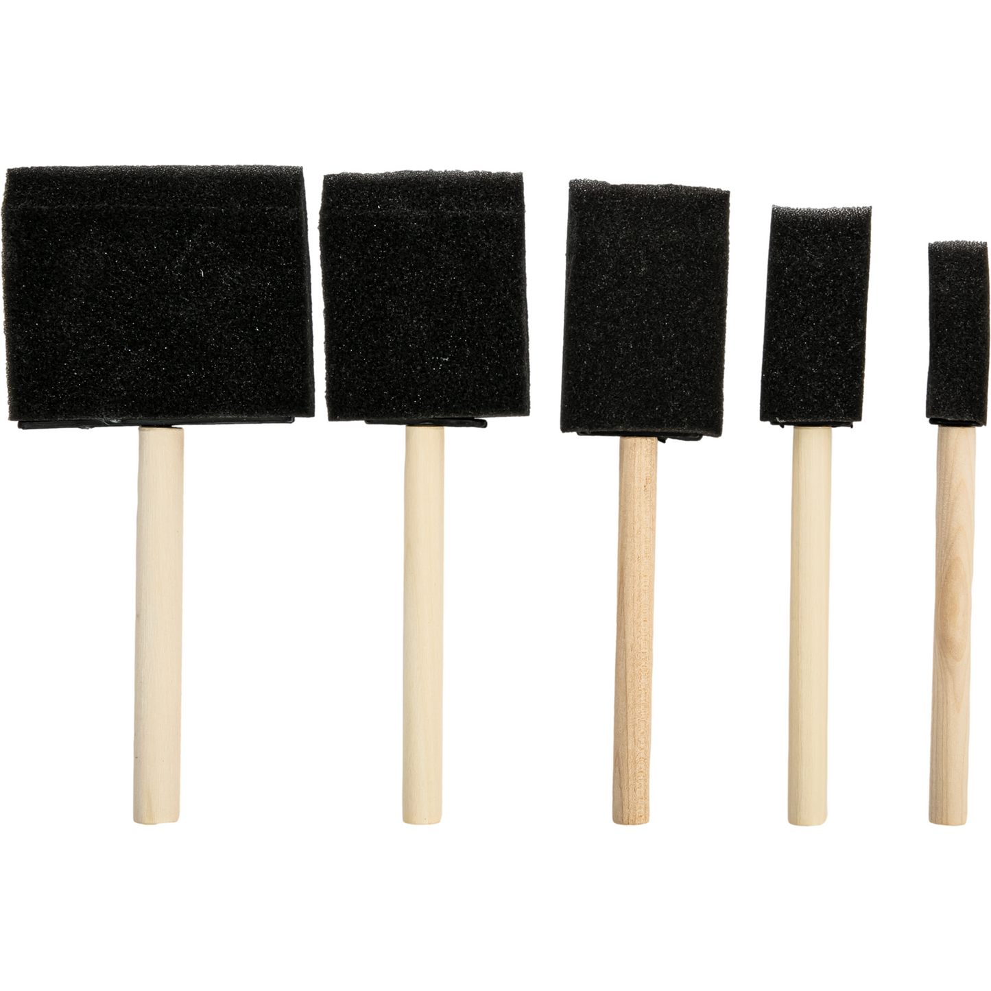 Black Art Spectrum Foam Brush Set Of 10 Paint Brushes