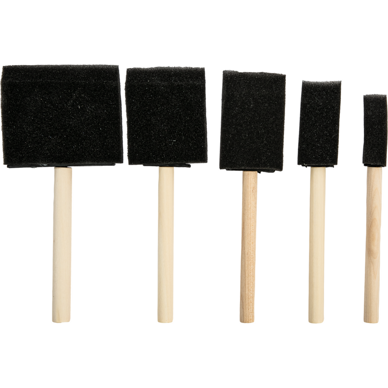 Black Art Spectrum Foam Brush Set Of 10 Paint Brushes