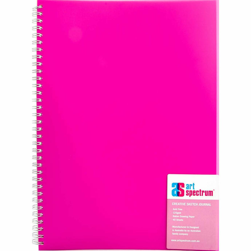 Deep Pink Art Spectrum  Creative Sketch Journals 125GSM 40 Sheets - A4 Pink Pads