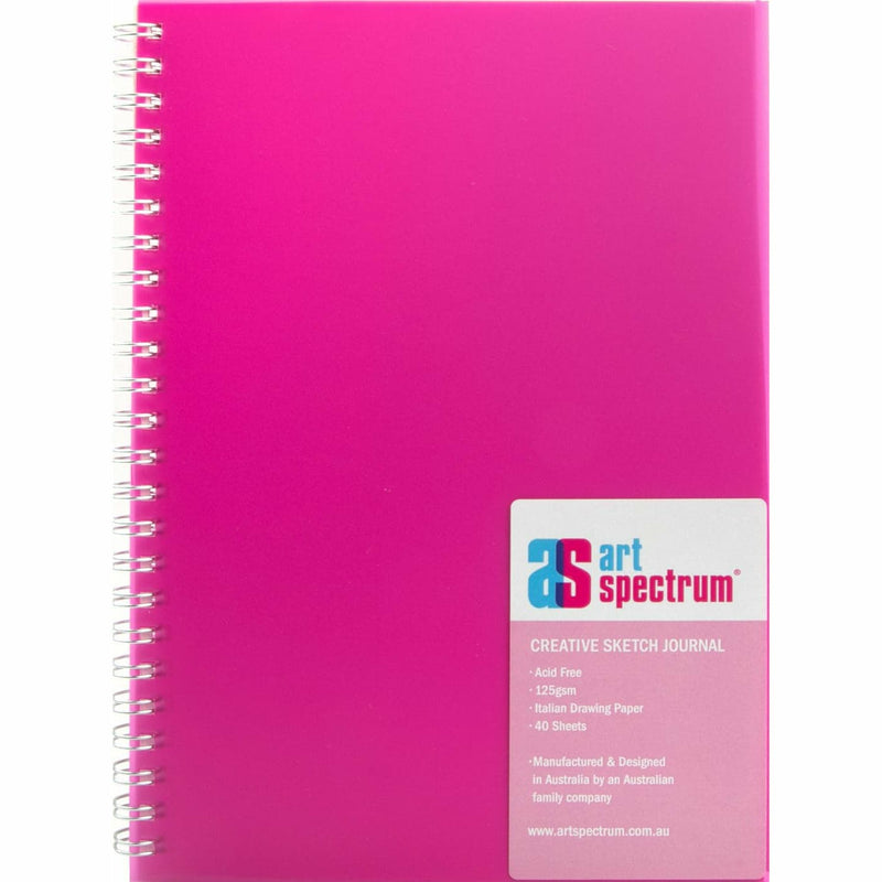 Violet Red Art Spectrum  Creative Sketch Journals 125GSM 40 Sheets - A5 Pink Pads