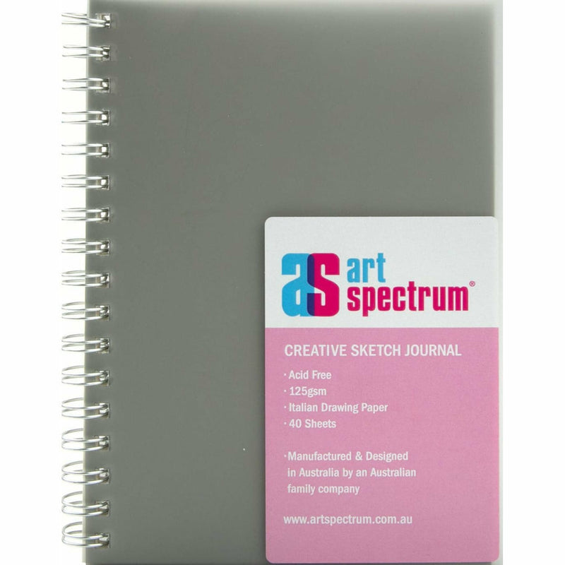Slate Gray Art Spectrum  Creative Sketch Journals 125GSM 40 Sheets - A6 Grey Pads