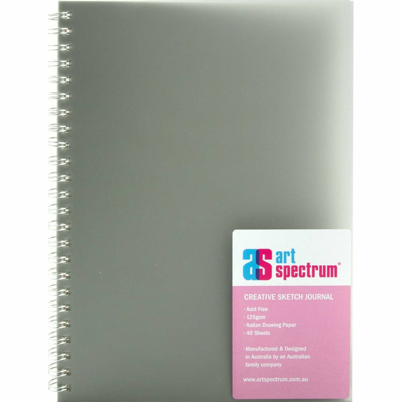 Slate Gray Art Spectrum  Creative Sketch Journals 125GSM 40 Sheets - A5 Grey Pads