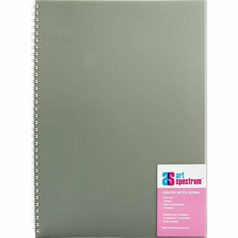 Light Slate Gray Art Spectrum  Creative Sketch Journals 125GSM 40 Sheets - A4 Grey Pads