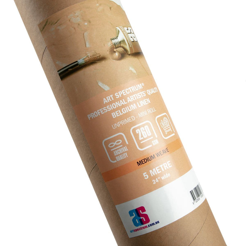 Rosy Brown Art Spectrum Belgium Unprimed Linen - Medium Weave 24" X 5metre Roll Canvas and Painting Surfaces