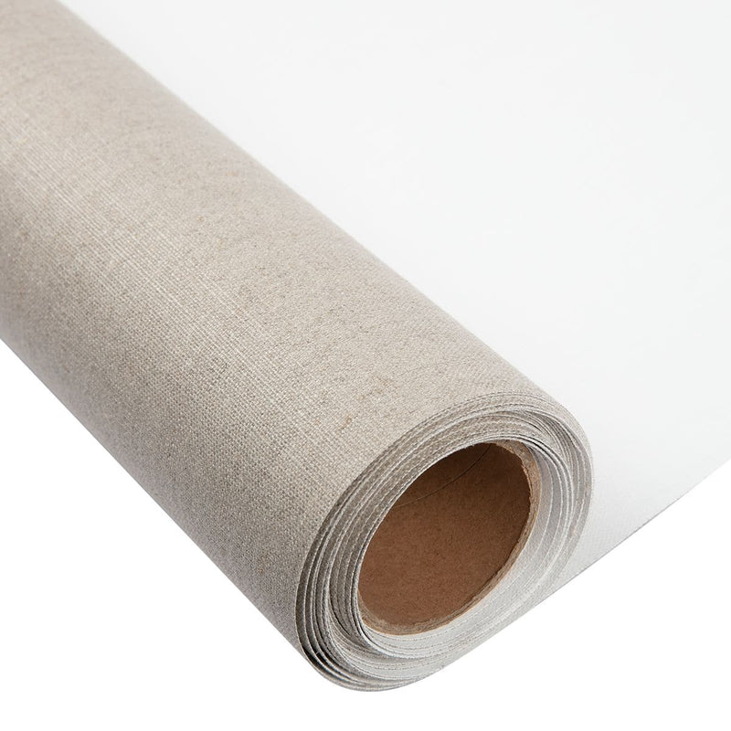Light Gray Art Spectrum Belgium Universal Prime (Triple Primed) Linen - Medium Weave 36" X 5metre Roll Canvas and Painting Surfaces