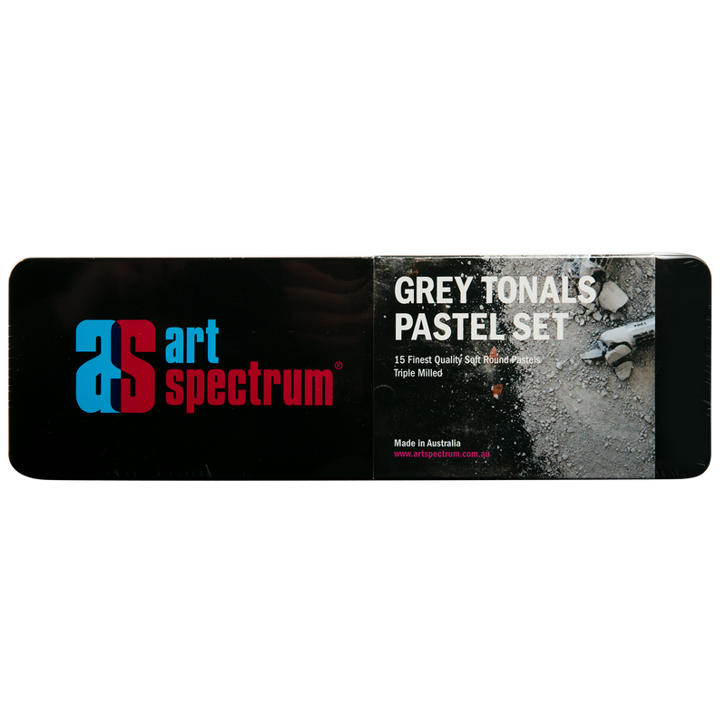 Rosy Brown Art Spectrum Pastel Box Set Of 15 Grey Tonal Pastels & Charcoal