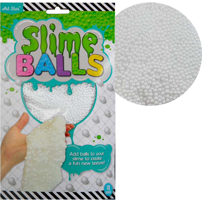 Gray Art Star Slime Balls White 10g Kids Craft Basics
