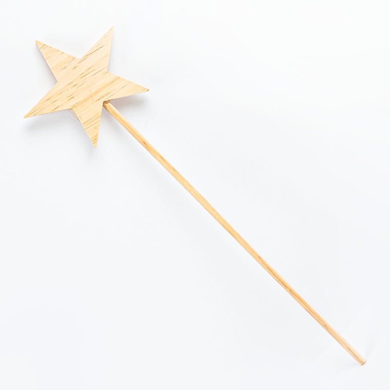 Navajo White Carnival Wooden Star Wand Small Kids Wood Craft