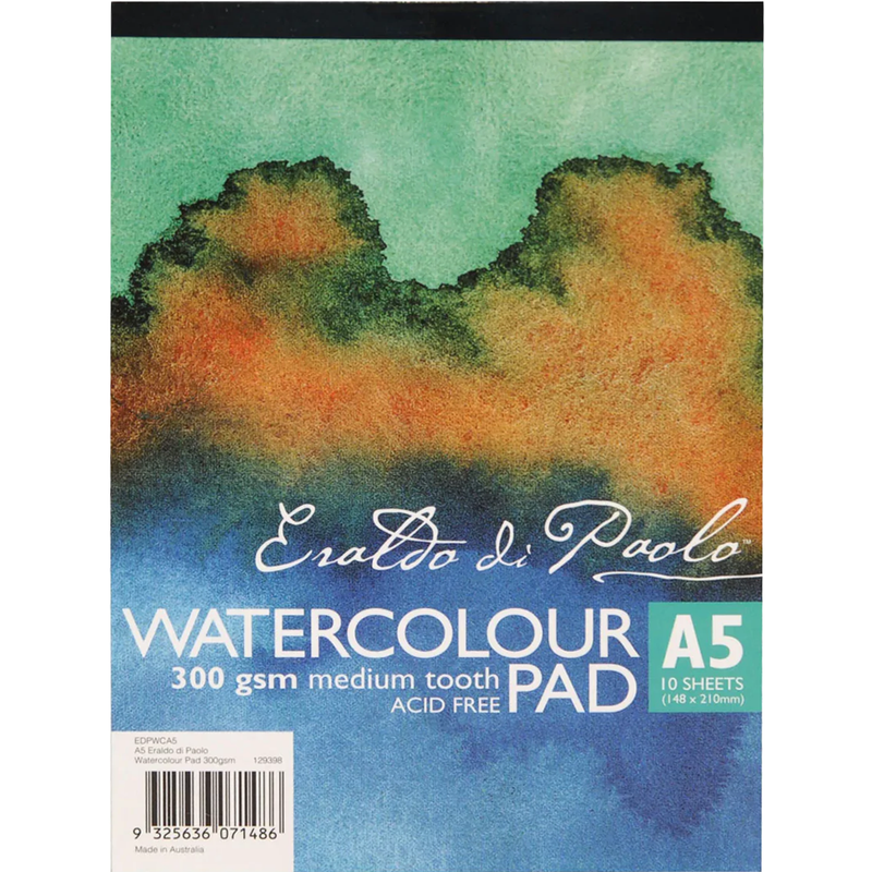 Slate Gray Eraldo Di Paolo A5 Watercolour Pad Cold Pressed 300gsm 10 Sheets Pads